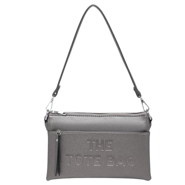 Tote shoulder pewter